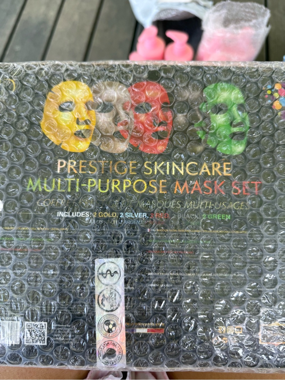 Prestige Skincare Multi-Purpose Mask Set - Gold, Silver, Red, Black, Green